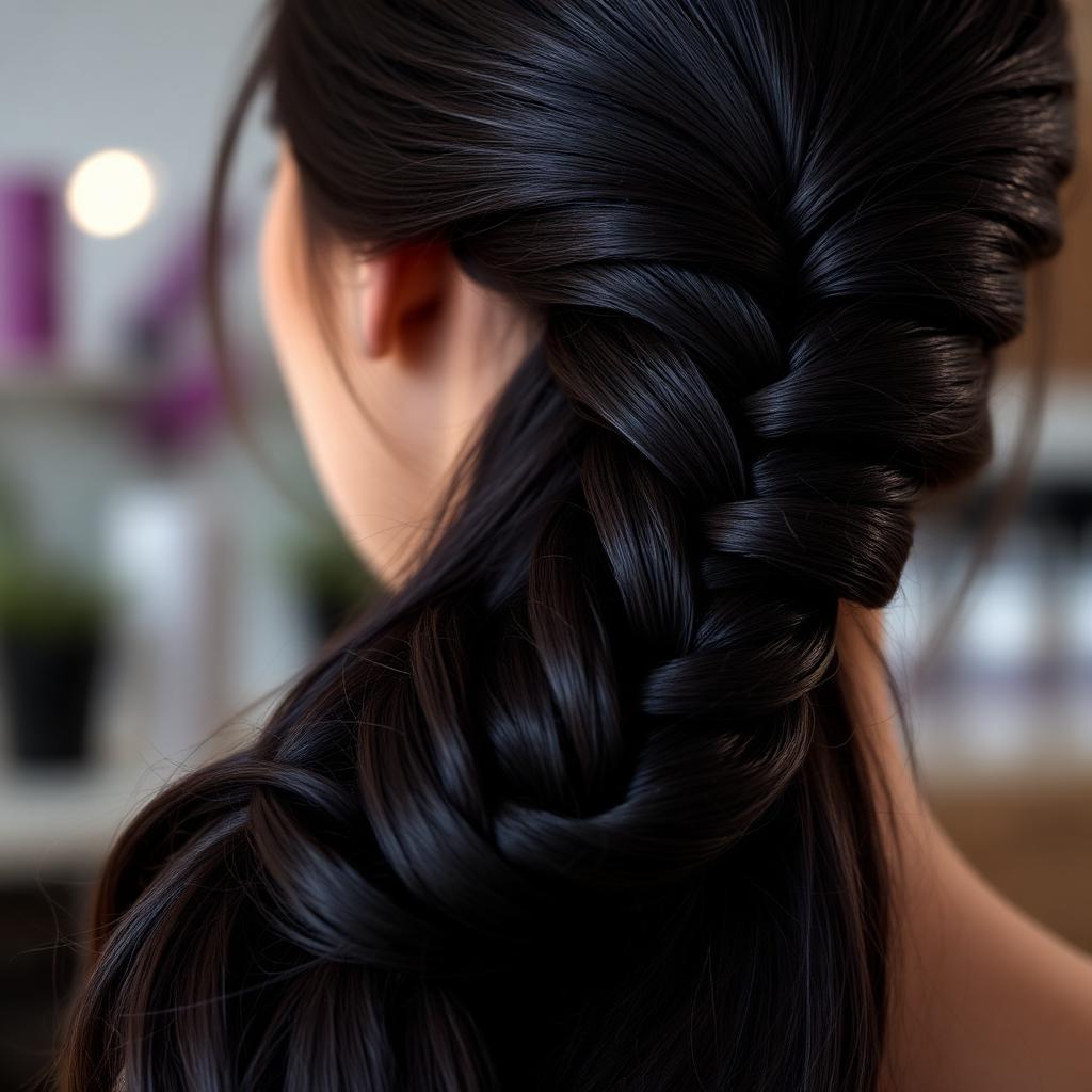Elegant braided bridal hairstyle