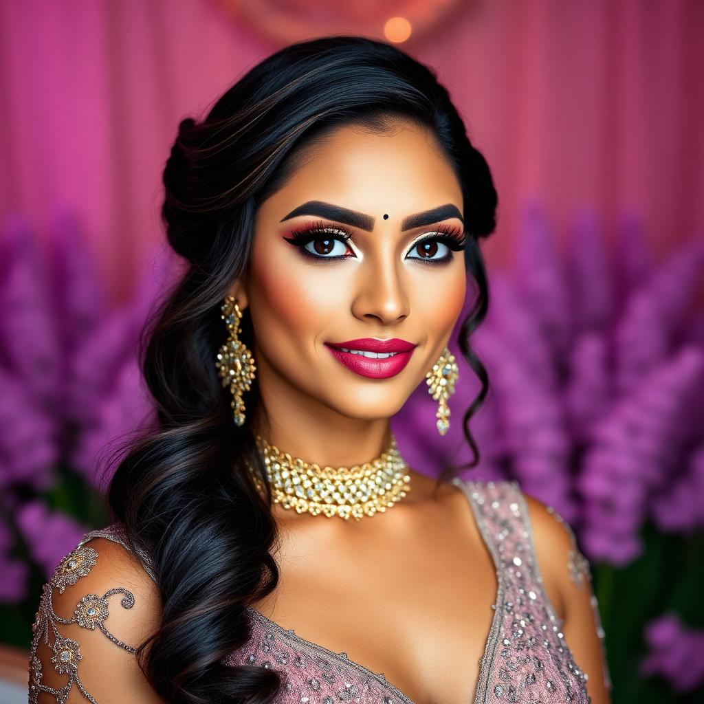 Glamorous reception makeup look